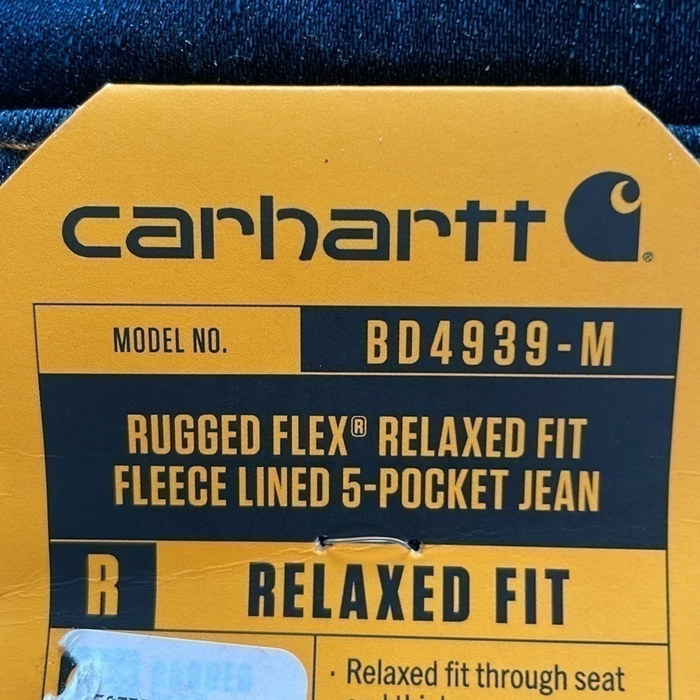 Carhartt Relaxed Fit, fleece lined jeans - Picture 7 of 7